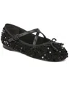 Circus Ny By Sam Edelman Zuri Ballet Flat In Black Shearling,black Sequin