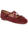 Circus Ny By Sam Edelman Women's Zuri Crossband Ballet Flats In Vintage Spiced Plum Corduroy