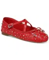 Circus Ny By Sam Edelman Zuri Stud Mary Jane Flat In Riviera Red Stud