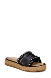 Circus Ny By Sam Edelman Wyatt Ribbon Platform Slide Sandals In Black