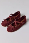 Circus Ny By Sam Edelman Zuri Ballet Flat In Deep Pecan, Women's At Urban Outfitters In Burgundy