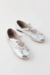 Circus Ny By Sam Edelman Women's Zuri Stud Crossband Ballet Flats In Silver