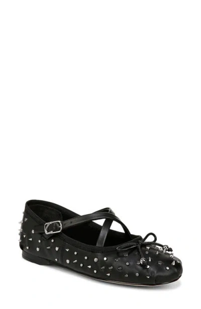 Circus Ny By Sam Edelman Zuri Stud Mary Jane Flat In Black