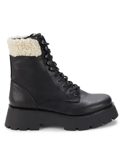 Circus Ny Women's Larsa Faux Shearling Trim Boots In Black