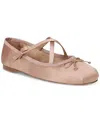 Circus Ny Women's Zuri Crossband Ballet Flats In Dark French Macaroon Satin