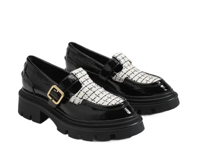 Circus.ny Payson Buckle Loafer In Black & White