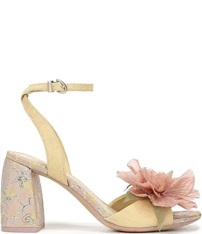 Circus.ny Women's Aria Flower Heel Sandal In Dusty Yellow In Multi