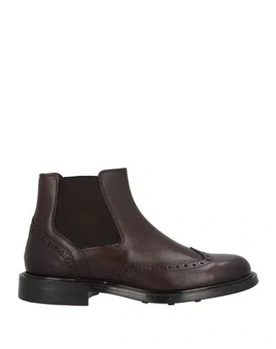 Ciro Lendini Man Ankle Boots Dark Brown Size 9 Leather