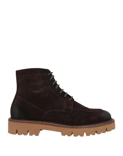 Ciro Lendini Man Ankle Boots Dark Brown Size 9 Leather