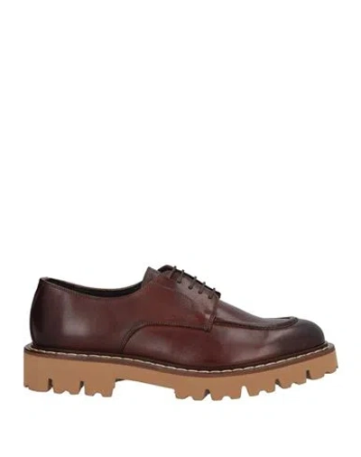Ciro Lendini Man Lace-up Shoes Brown Size 9 Leather