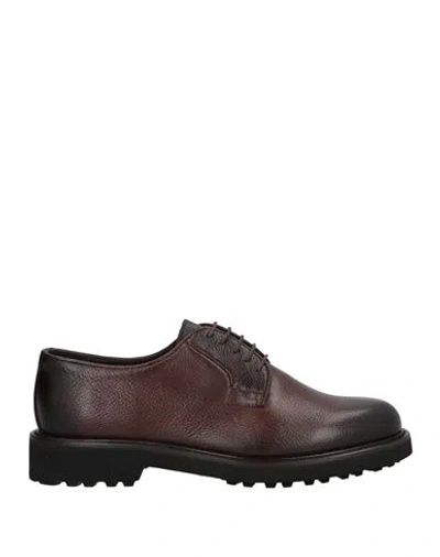 Ciro Lendini Man Lace-up Shoes Dark Brown Size 9 Leather