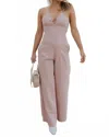 C'isa Aleah Sleeveless Jumpsuit In Mauve Pink In Pink