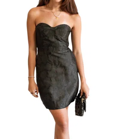 C'isa Sarah Strapless Mini Dress In Black