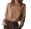 Cissa Button Down Cashmere Sweater In Camel In Brown