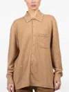 Cissa Cashmere-blend Shirt In Gold