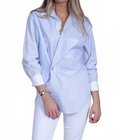 Cissa Core Stripe Scrappy Shirt In Blue