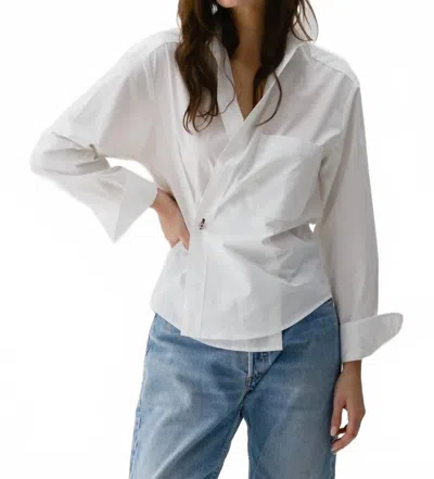 Cissa Daily Button Up Shirt In Optic White