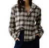 Cissa The Fitted Shirt Japanese Flannel In White Plaid In White