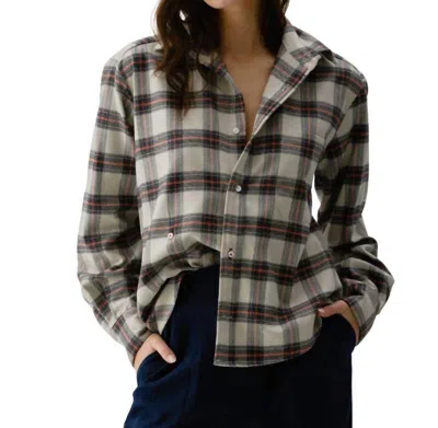Cissa Daily Japanese Flannel Shirt In White Plaid