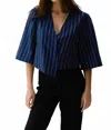 Cissa The Lady Stripe Blouse In Bowood Strip In Blue