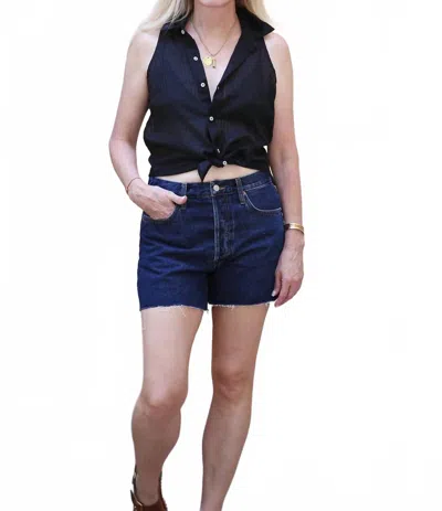 Cissa Racerback Shirt In Black Sheer Stripe