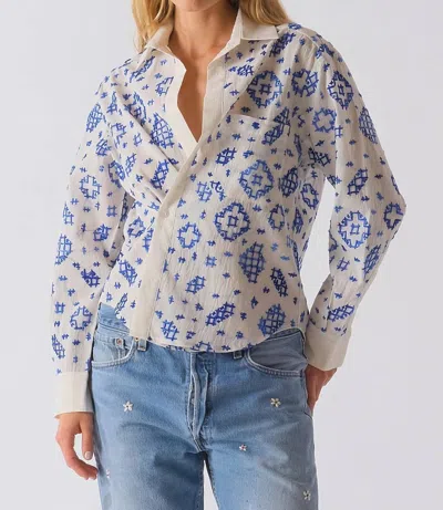 Cissa Relaxed Daily Shirt In Yves Handstitch In Multi