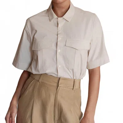 Cissa Safari Button Down Shirt In Shell In Pink