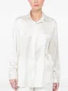 Cissa Silk Long-sleeve Shirt In White