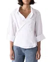 Cissa Solid Wrap Shirt In White