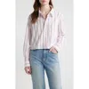 Cissa Stripe Asymmetric Cotton Button-up Shirt In Multi