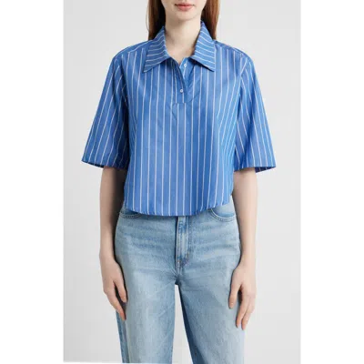 Cissa Stripe Polo Shirt In Blue