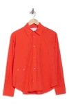 Cissa The Daily Cotton Button-up Shirt In Red