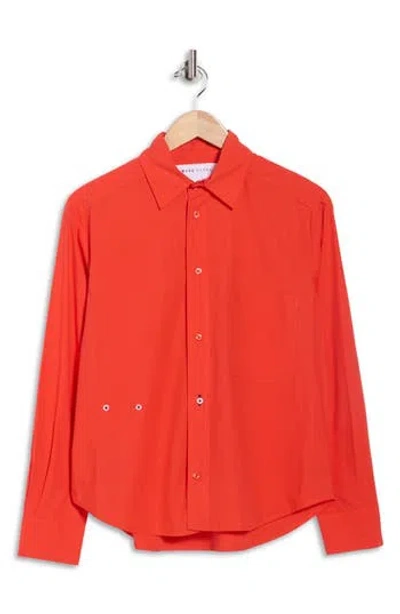 Cissa The Daily Cotton Button-up Shirt In Red