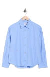 Cissa The Daily Cotton Button-up Shirt In Blue