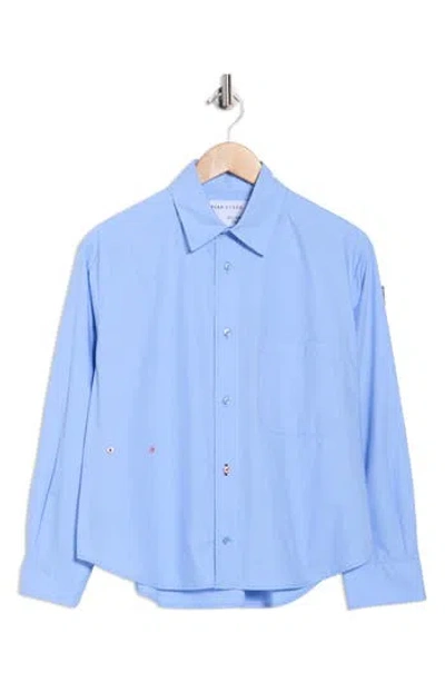 Cissa The Daily Cotton Button-up Shirt In Blue