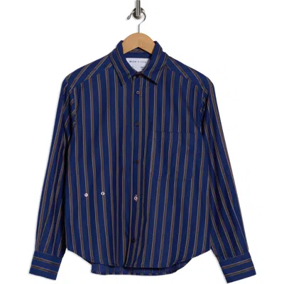 Cissa The Daily Cotton Button-up Shirt In Blue