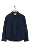 Cissa The Daily Cotton Button-up Shirt In Blue