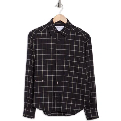 Cissa The Daily Organic Cotton Blend Button-up Shirt In Black