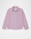 Cissa The Daily Striped Button-front Shirt In Pink