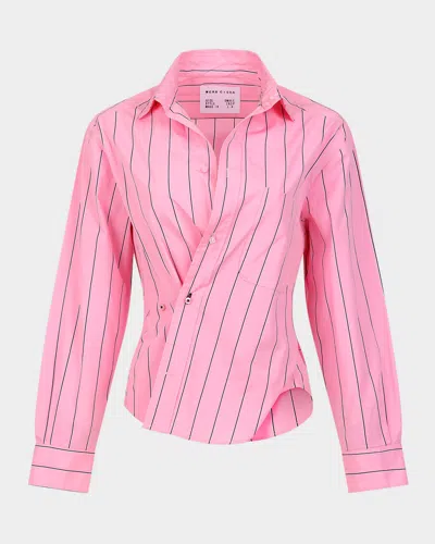 Cissa The Daily Versatile Button-front Shirt In Pink