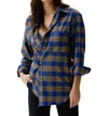 Cissa The Men's Japanese Flannel Shirt In Blue Plaid In Blue