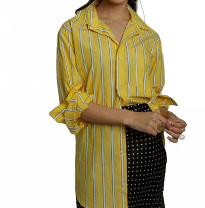 Cissa The Men's Shirt In Sun Stripe In Yellow