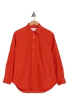 Cissa The Mens Cotton Button-up Shirt In Orange