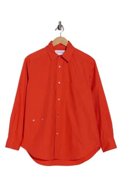 Cissa The Mens Cotton Button-up Shirt In Orange