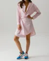 Cissa The Mini Shirt Dress In Egyptian Cotton Stripes In Multi