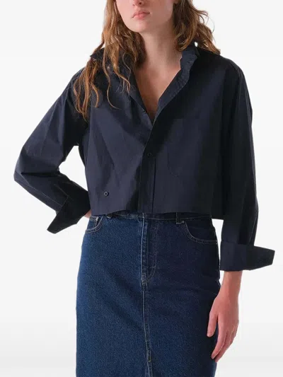 Cissa The Shorty Cropped Shirt In Blue