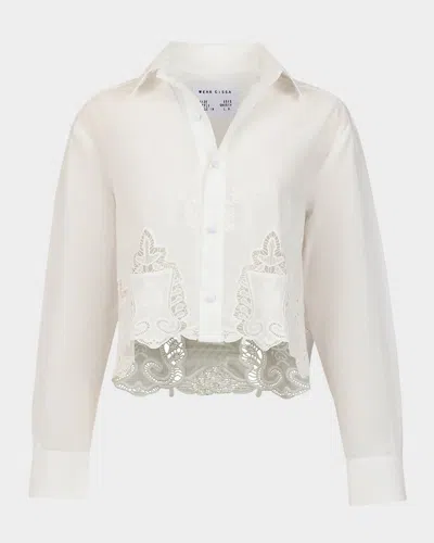 Cissa The Shorty Cropped Shirt In White