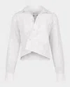 Cissa The Shorty Floral-embroidered Shirt In White