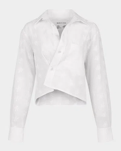 Cissa The Shorty Floral-embroidered Shirt