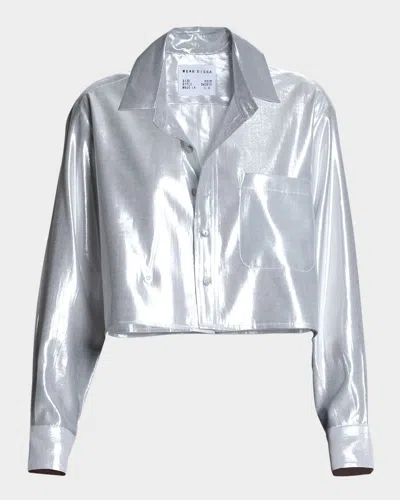 Cissa The Shorty Metallic Shirt In Disco
